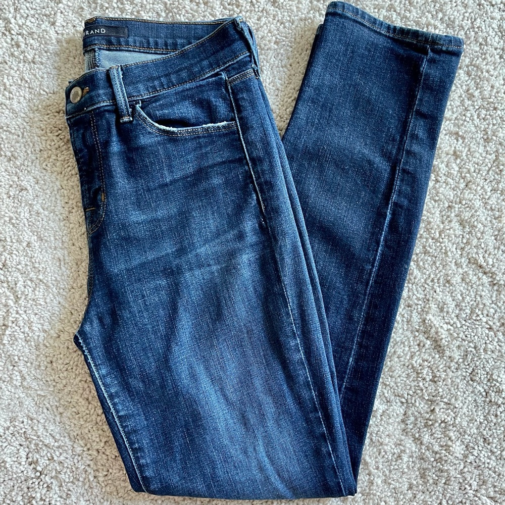 J Brand Cropped Rail Straight Leg Skinny Jean